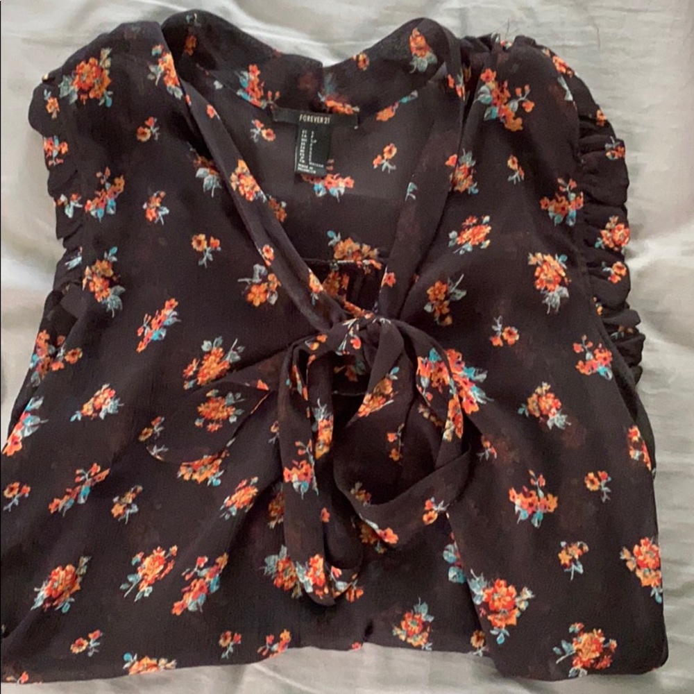 Sheer tank with ties